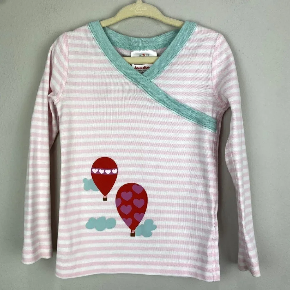 Hanna Andersson Pink Hot Air Balloon Pajama Top 3